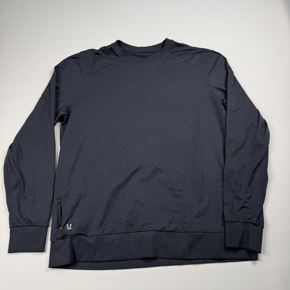 Vuori Sweatshirt Mens 2XL Gray Lightweight Performance Crewneck Top V224